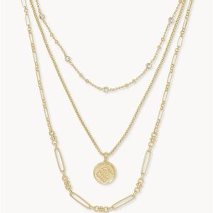 KENDRA SCOTT MEDALLION MULTI STRAND NECKLACE $120 GOLD